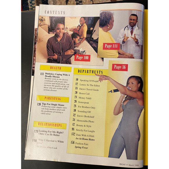 Ebony Magazine, March 1999,  Cover Feature Story with Janet (Jackson). - Picture 5 of 11